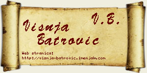 Višnja Batrović vizit kartica